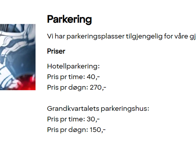 Parkering under årskonferansen